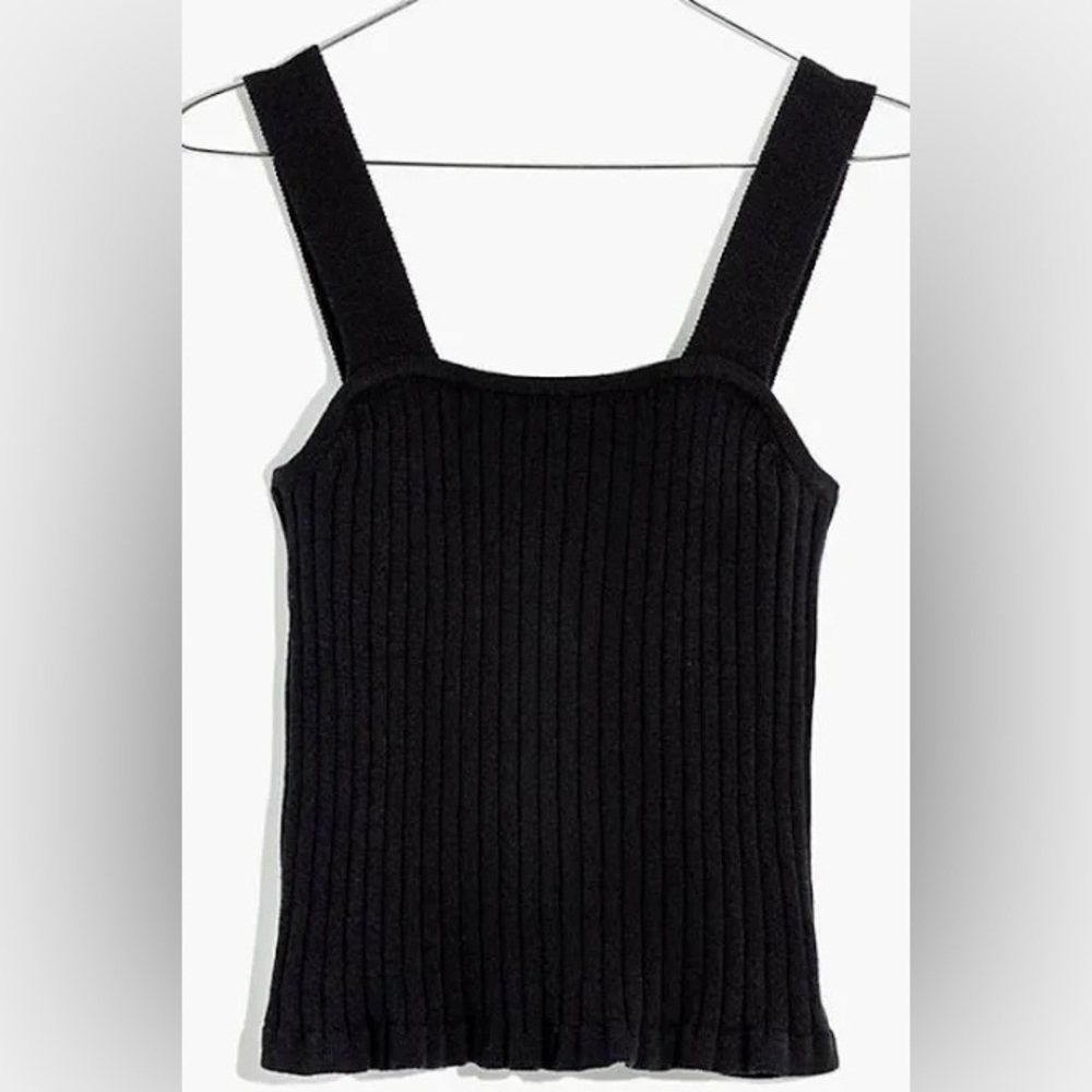 Madewell Tilney Ribbed Sweater Tank black medium